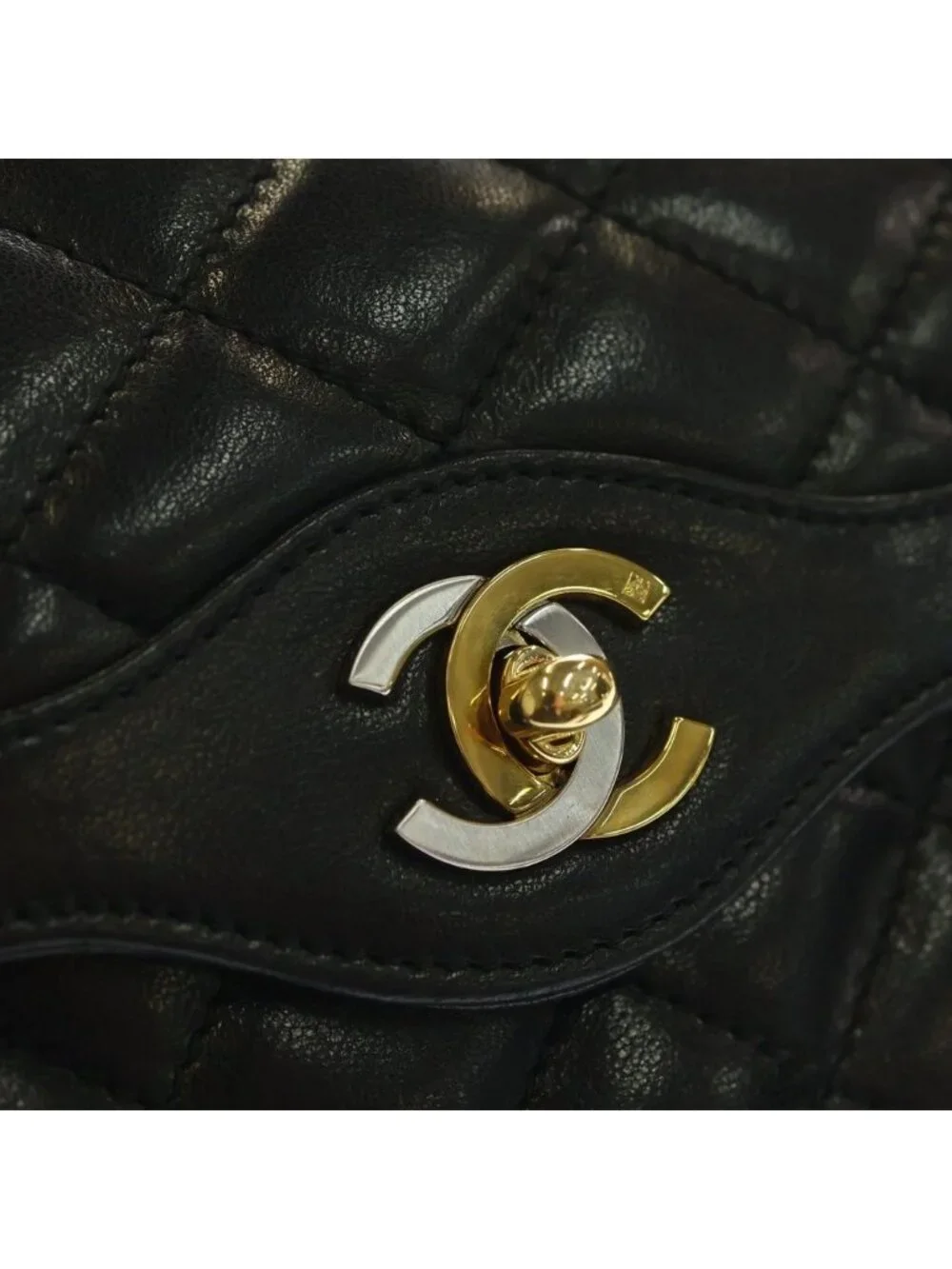 Chanel Quilted Limited Edition Lambskin Leather Double Flap Chain Shoulder